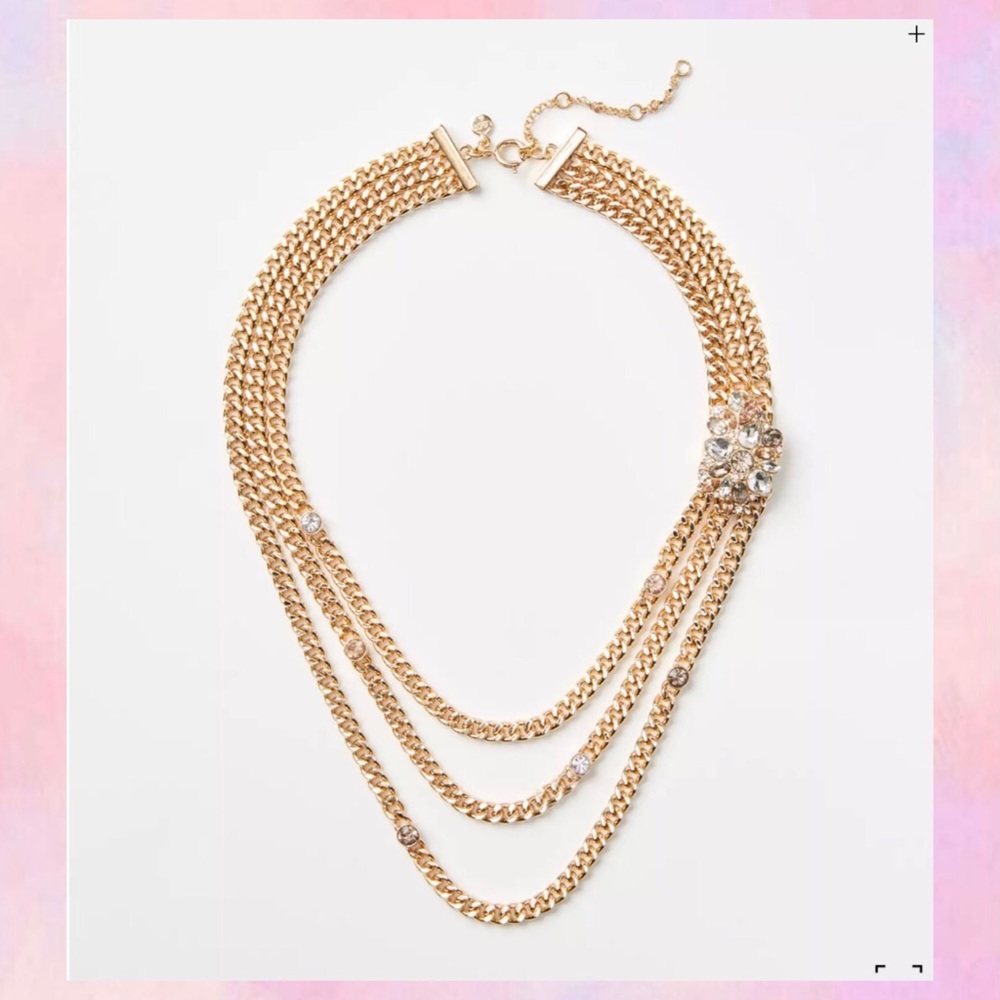 LOFT Stone Waterfall Necklace